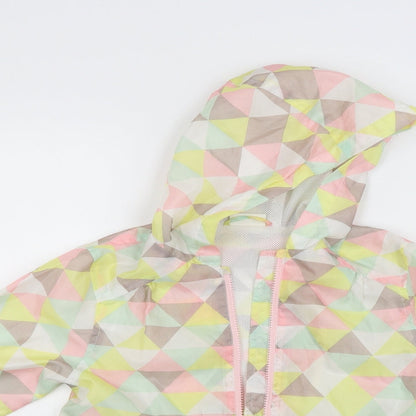 Sweet Millie Girls Multicoloured Argyle/Diamond  Windbreaker Poncho Size 9 Years