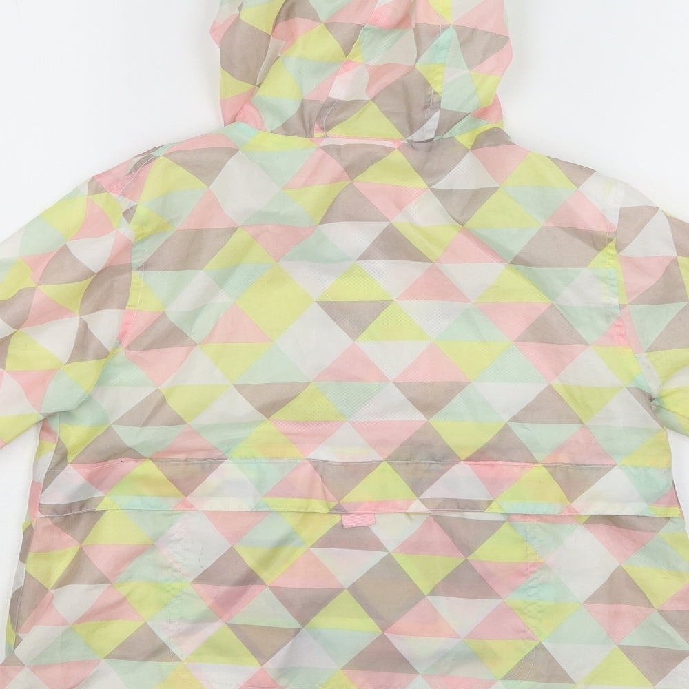 Sweet Millie Girls Multicoloured Argyle/Diamond  Windbreaker Poncho Size 9 Years
