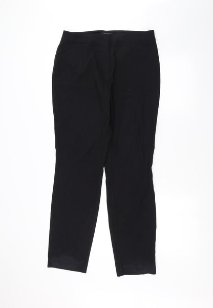 Womens UK Size 14 Papaya Regular Fit  Black Trousers