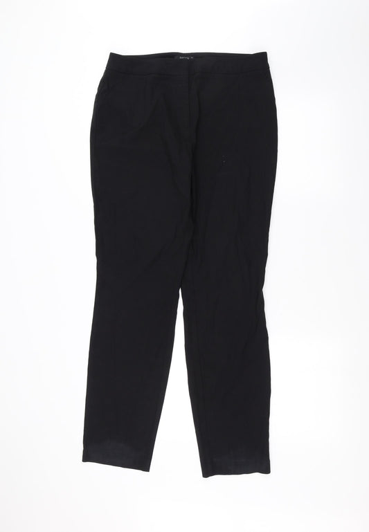 Womens UK Size 14 Papaya Regular Fit  Black Trousers