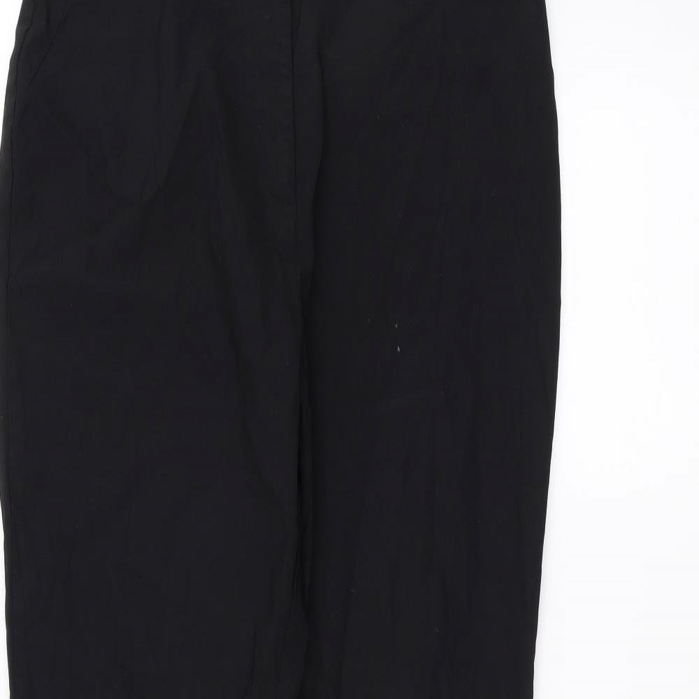 Womens UK Size 14 Papaya Regular Fit  Black Trousers