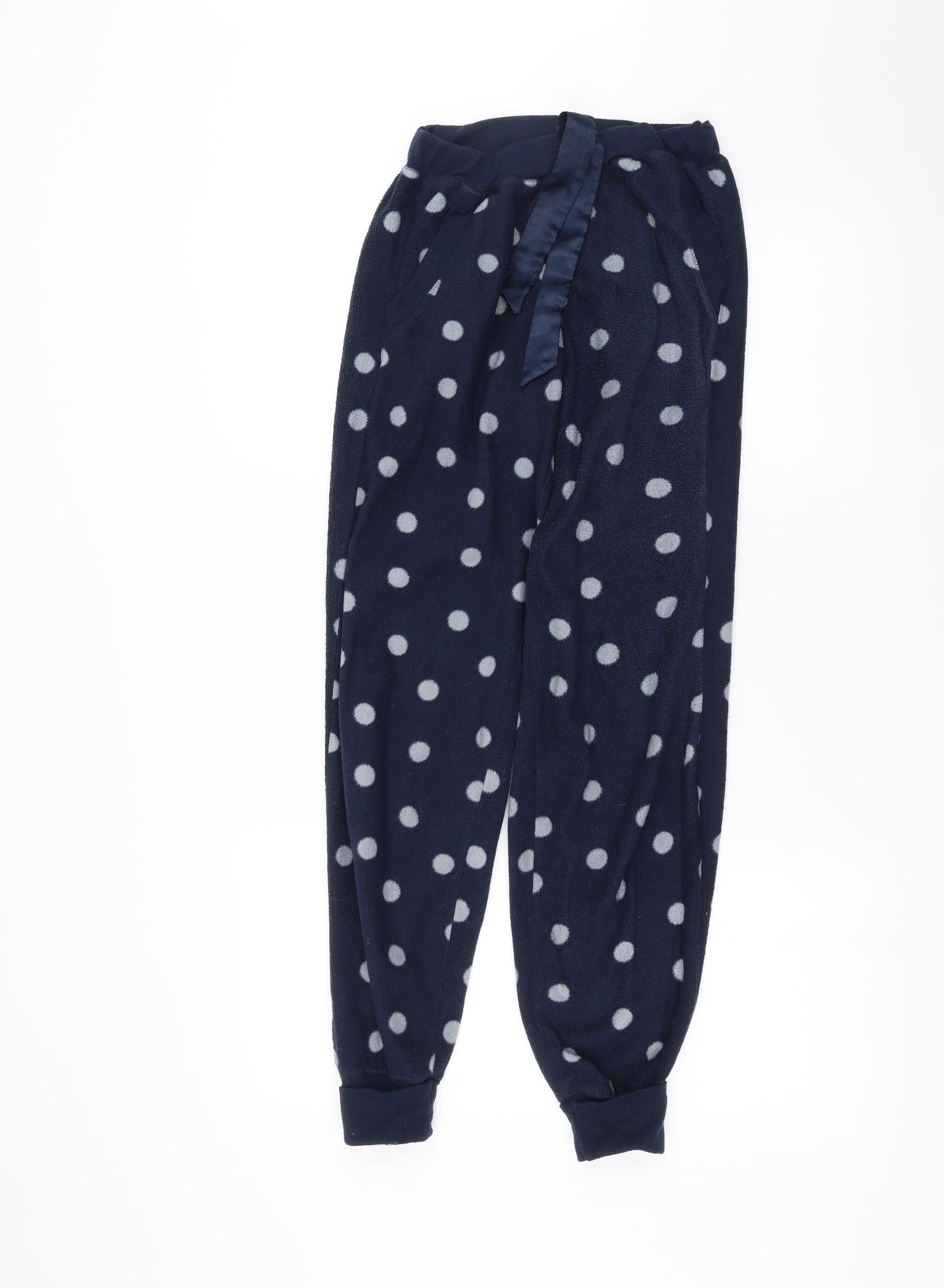 F&F Womens Blue Polka Dot  Sweatpants Trousers Size XS L26 in