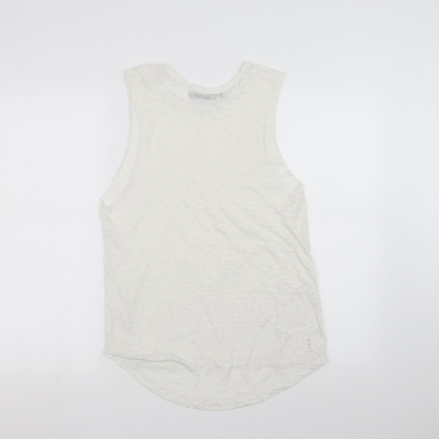Womens UK Size 14 Crafted White Basic Tank