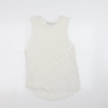 Womens UK Size 14 Crafted White Basic Tank