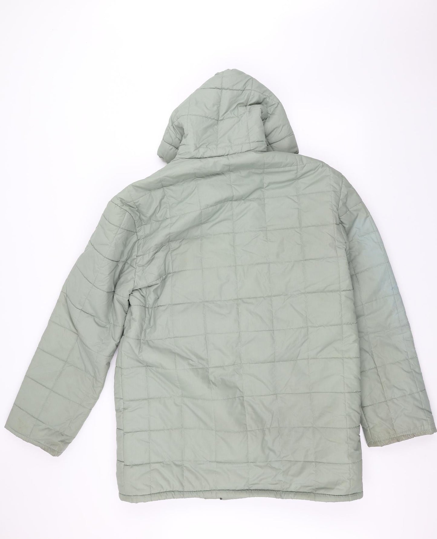 Womens UK Size M Preworn Green Parka Coat
