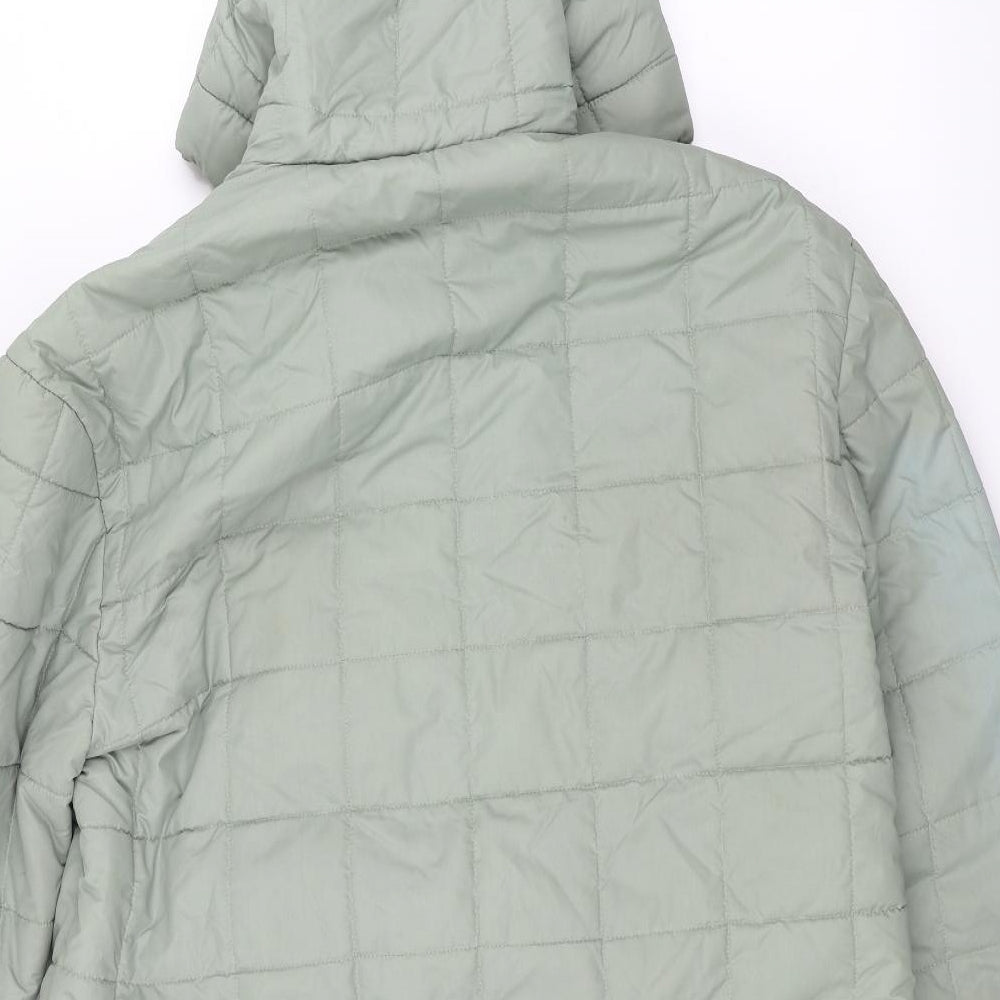 Womens UK Size M Preworn Green Parka Coat