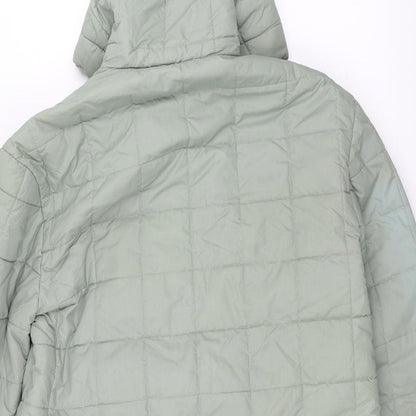 Womens UK Size M Preworn Green Parka Coat