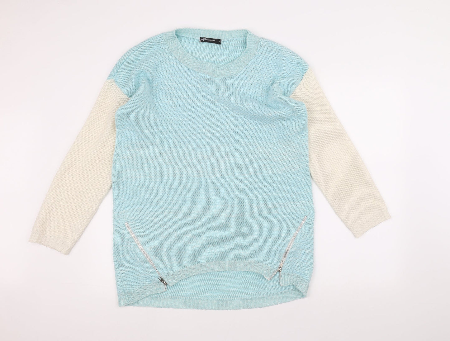 Internacionale Womens Blue  Knit Pullover Jumper Size S