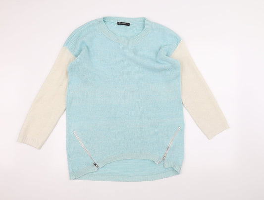 Internacionale Womens Blue  Knit Pullover Jumper Size S