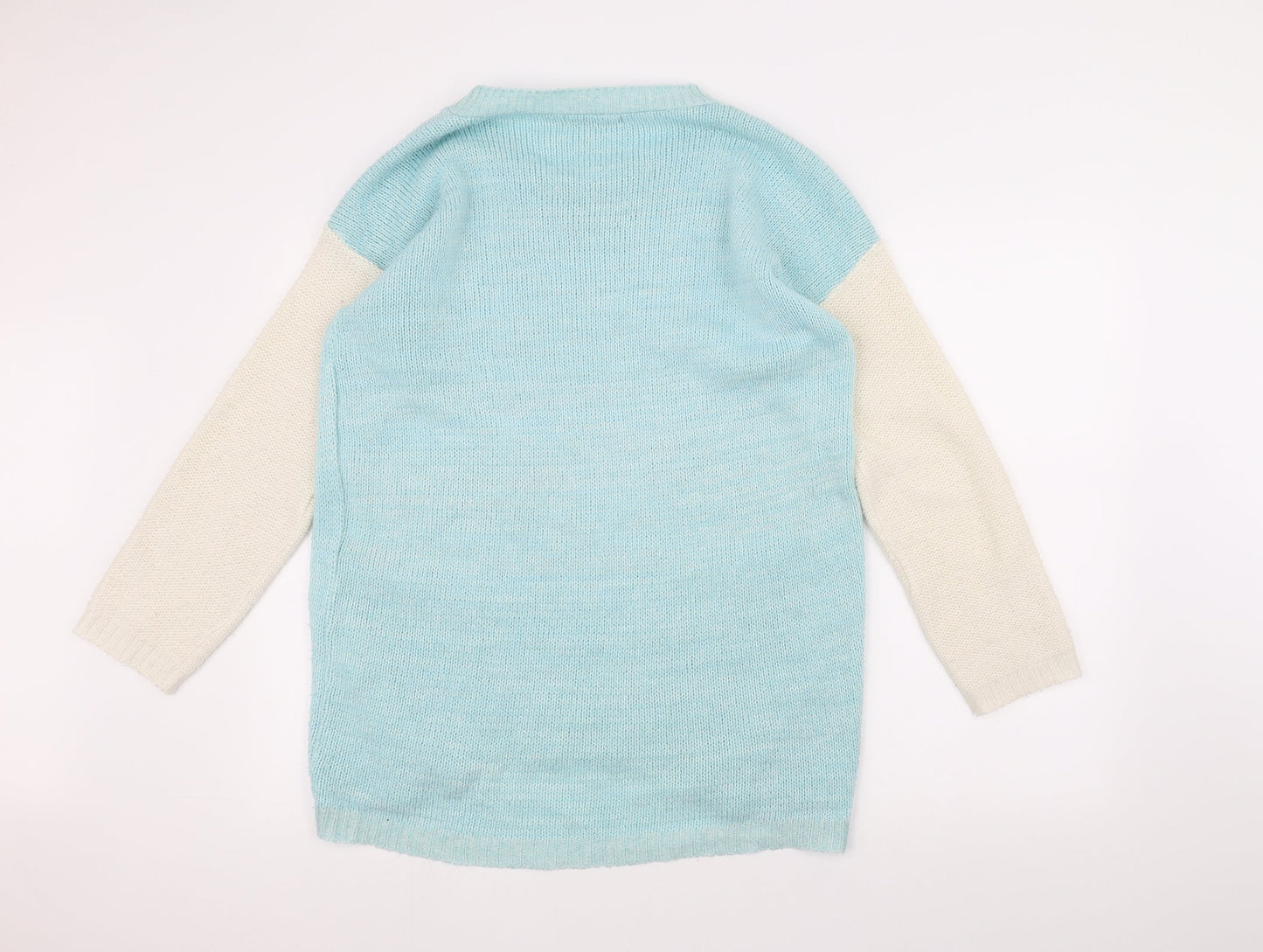 Internacionale Womens Blue  Knit Pullover Jumper Size S