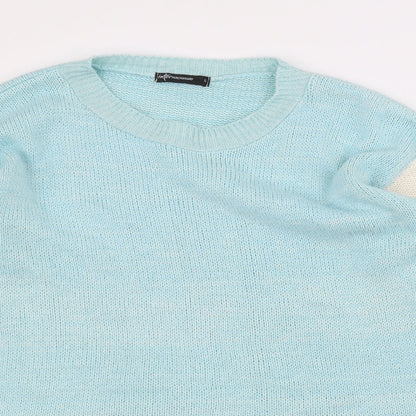 Internacionale Womens Blue  Knit Pullover Jumper Size S