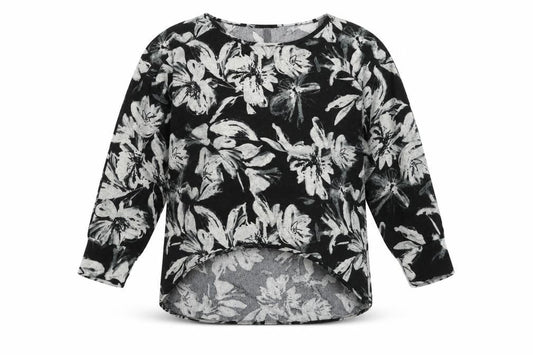 Stella Womens Black Floral  Pullover Jumper Size 12