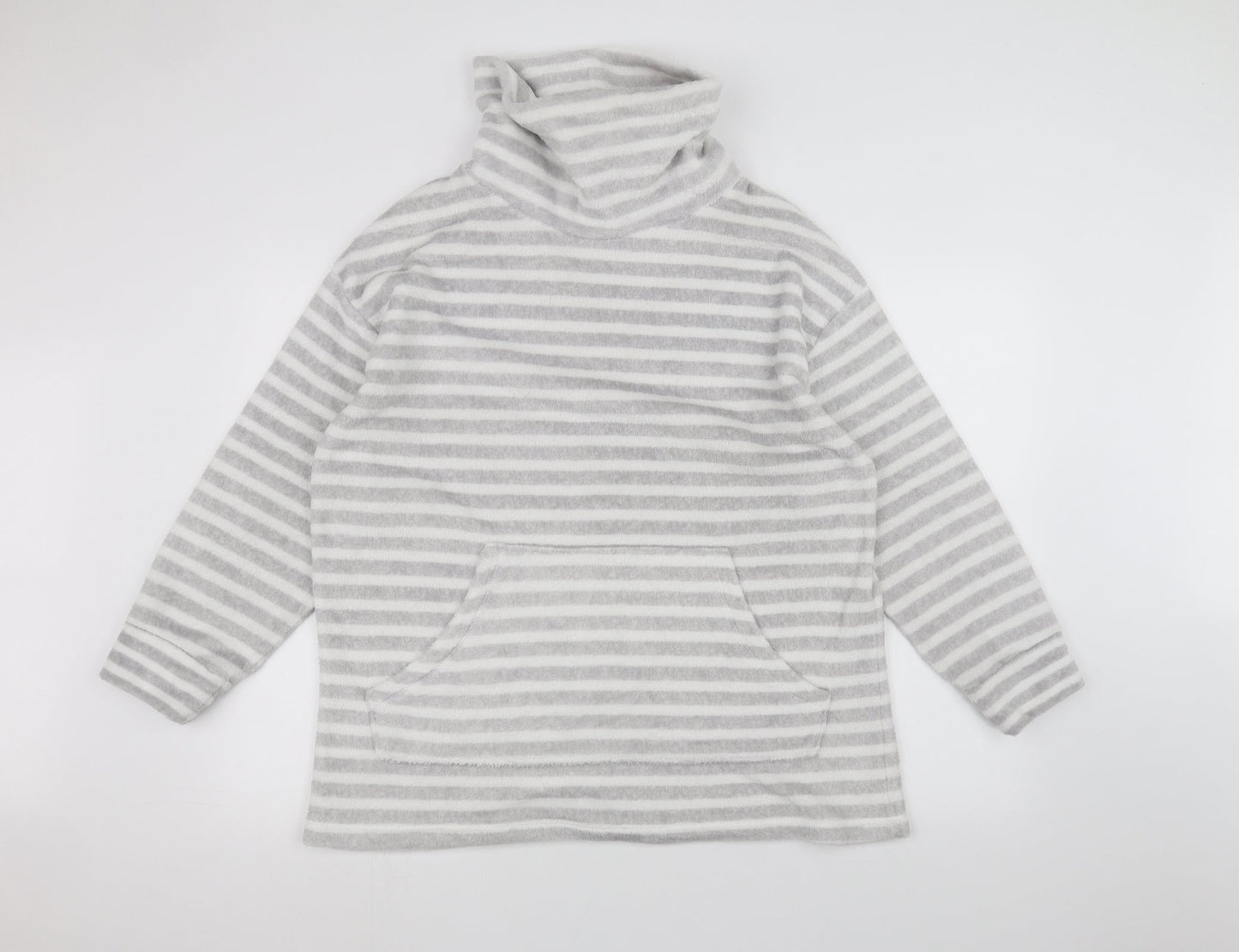 Nutmeg Womens White Striped  Pullover Jumper Size 14