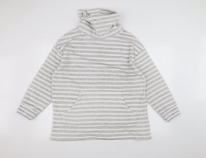 Nutmeg Womens White Striped  Pullover Jumper Size 14