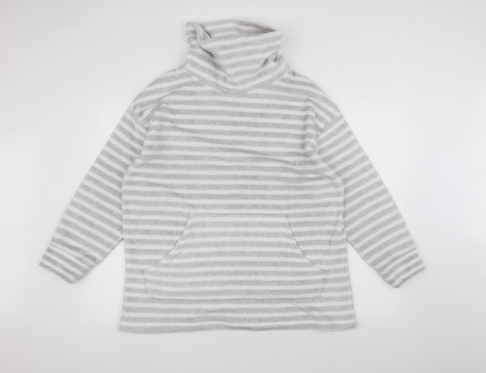 Nutmeg Womens White Striped  Pullover Jumper Size 14