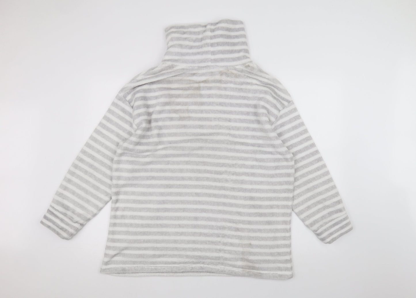 Nutmeg Womens White Striped  Pullover Jumper Size 14