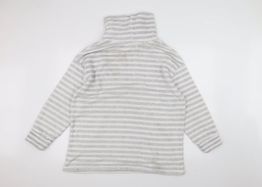 Nutmeg Womens White Striped  Pullover Jumper Size 14