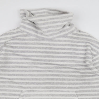 Nutmeg Womens White Striped  Pullover Jumper Size 14