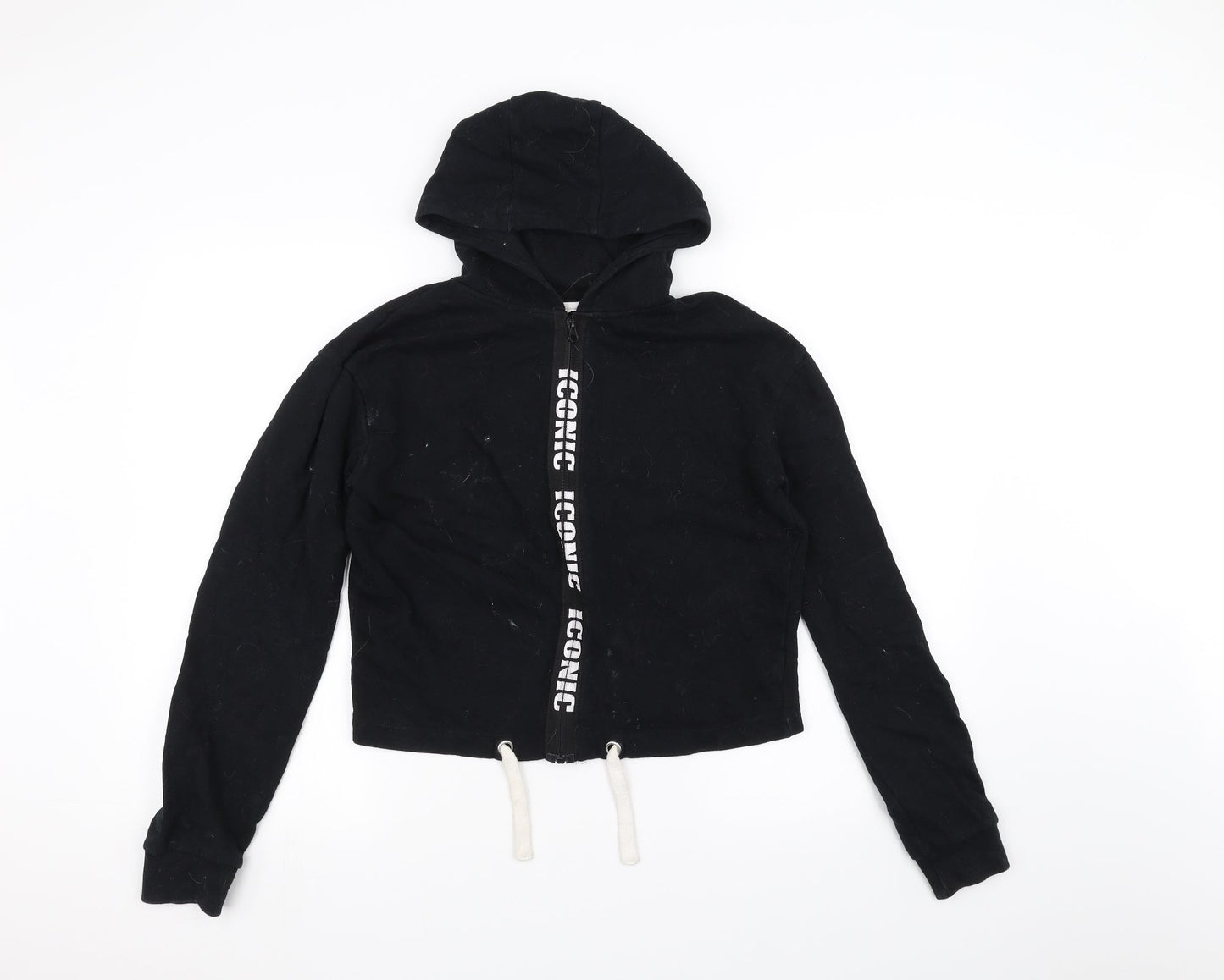 E-vie Girls Black   Full Zip Hoodie Size 13-14 Years