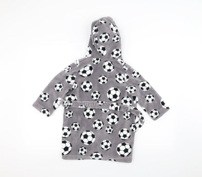 Blue Zoo Girls Grey Solid  Top Robe Size 2-3 Years  - Football