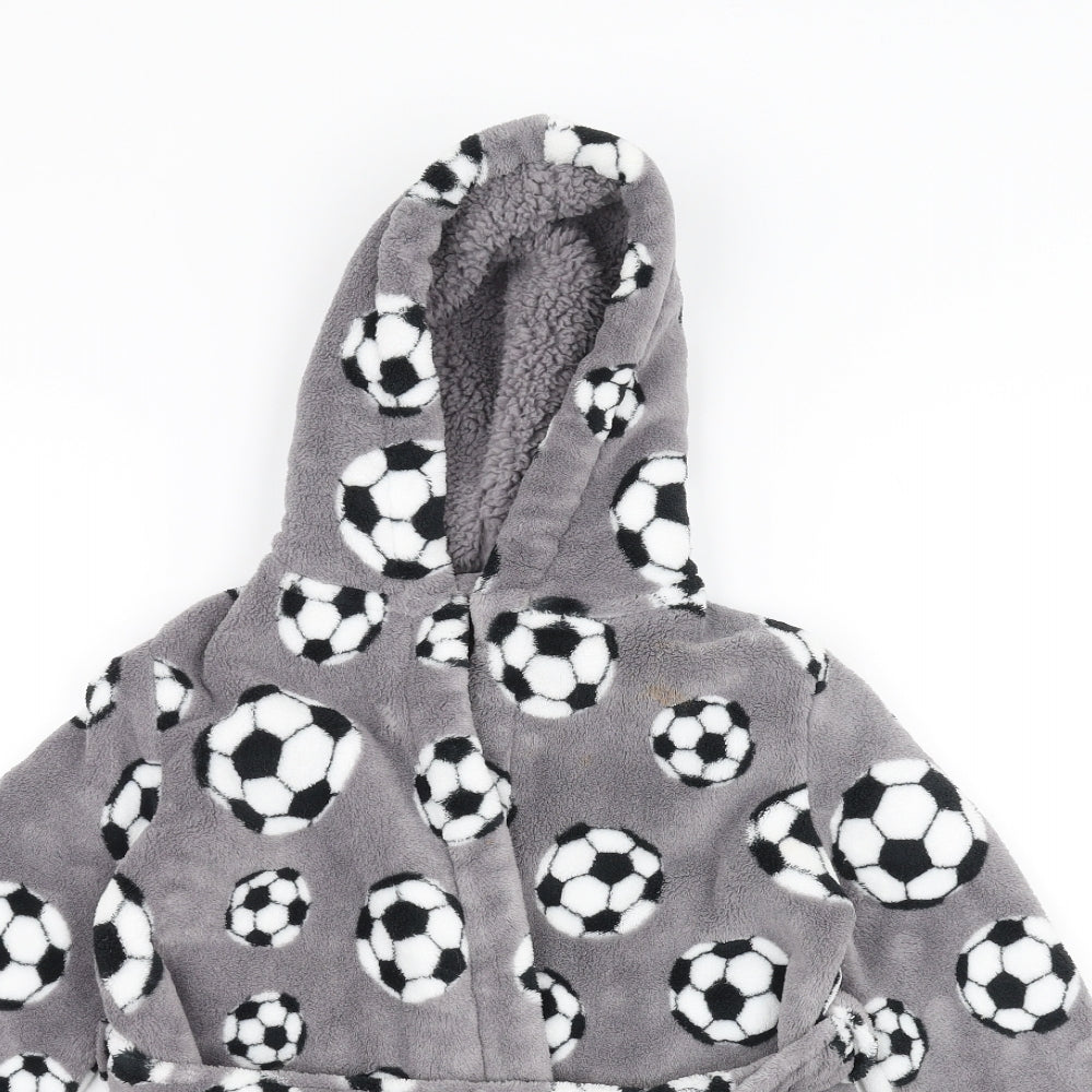 Blue Zoo Girls Grey Solid  Top Robe Size 2-3 Years  - Football
