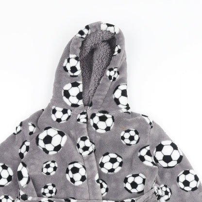 Blue Zoo Girls Grey Solid  Top Robe Size 2-3 Years  - Football
