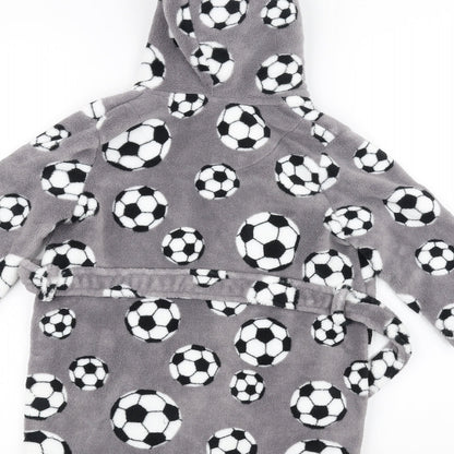 Blue Zoo Girls Grey Solid  Top Robe Size 2-3 Years  - Football