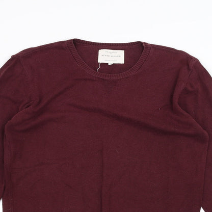 River Island Mens Red   Pullover Jumper Size S