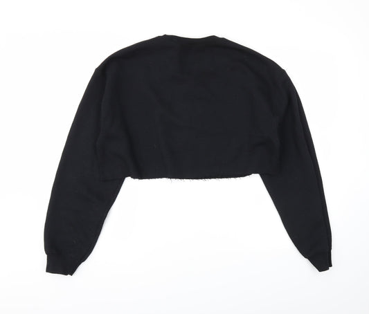PRETTYLITTLETHING Womens Black   Pullover Jumper Size 12