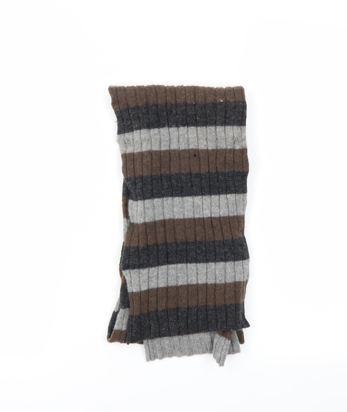Preworn Mens Bronze Striped  Scarf  One Size