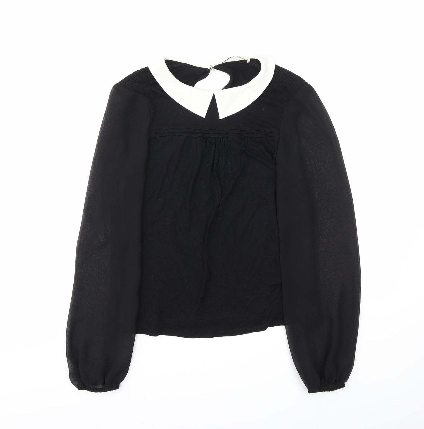 Womens UK Size 8 Oasis Black Basic Blouse