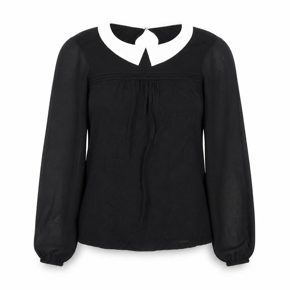 Womens UK Size 8 Oasis Black Basic Blouse