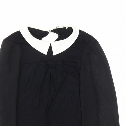 Womens UK Size 8 Oasis Black Basic Blouse