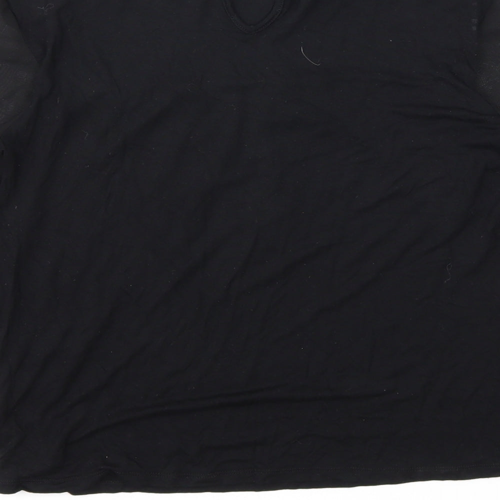 Womens UK Size 8 Oasis Black Basic Blouse