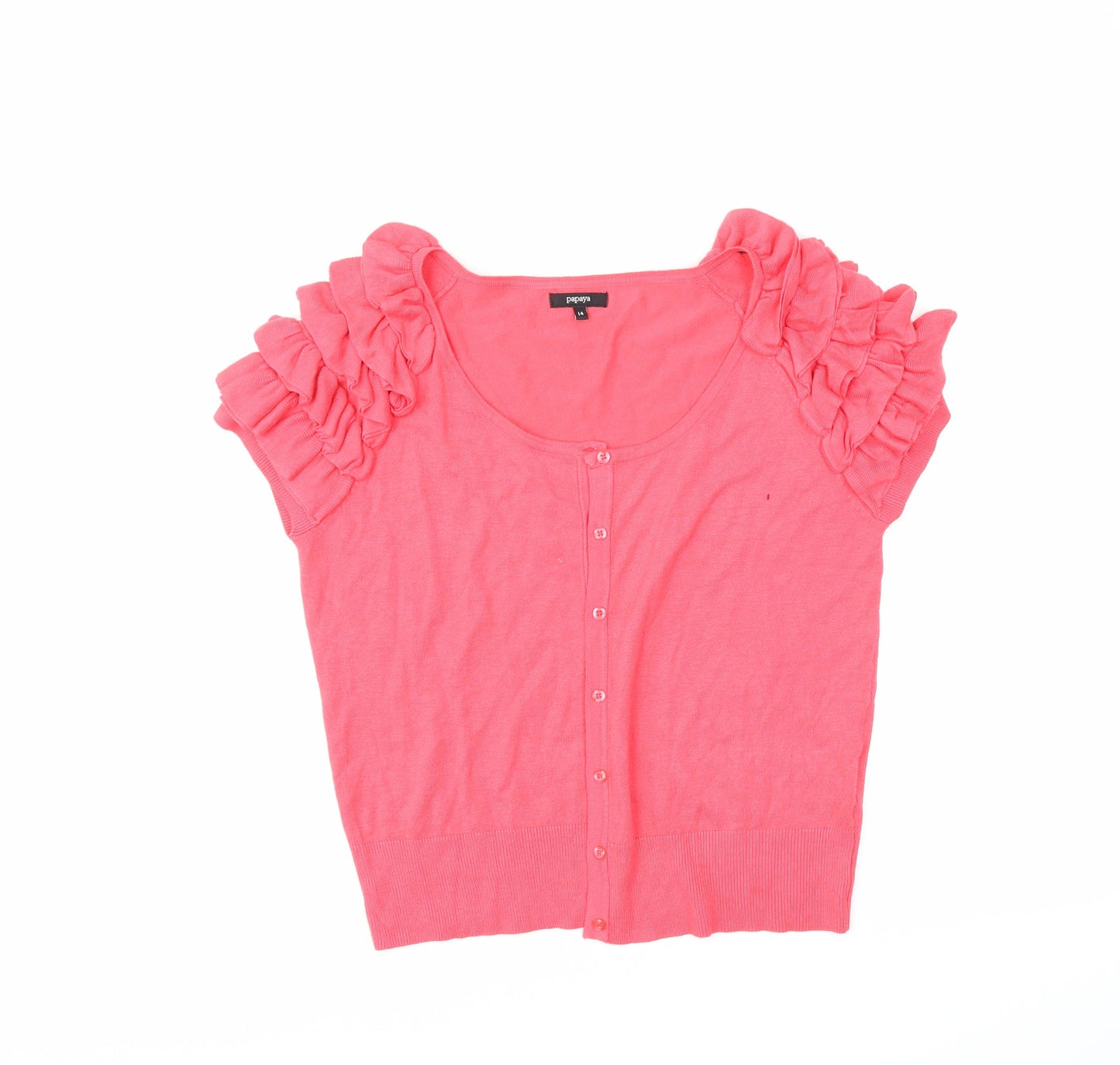 Papaya Womens Pink   Cardigan Jumper Size 14