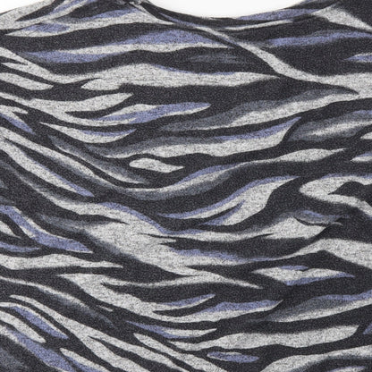 George Womens Grey Animal Print  Pullover Jumper Size XL