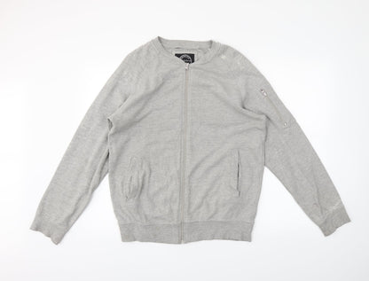 Mens UK Size L Genetic Apparel Grey Full Zip Sweatshirt