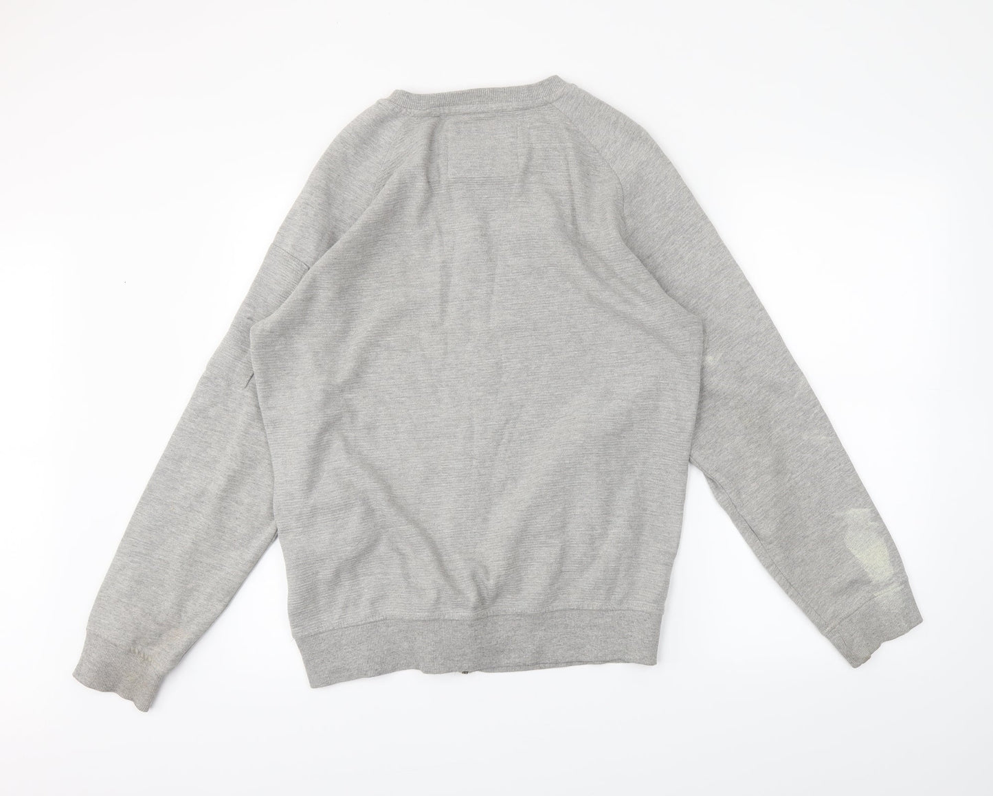 Mens UK Size L Genetic Apparel Grey Full Zip Sweatshirt