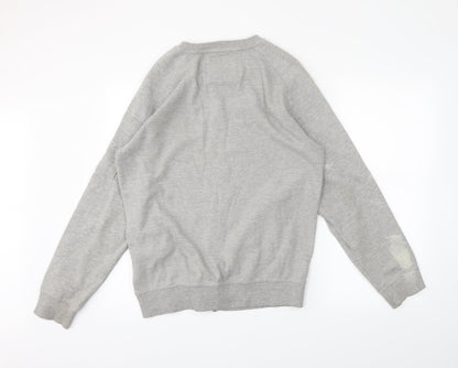Mens UK Size L Genetic Apparel Grey Full Zip Sweatshirt