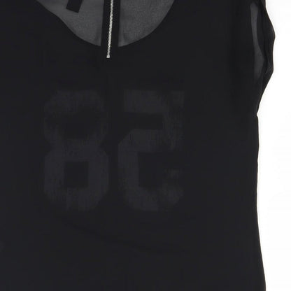 Womens UK Size 8 H&M Black Basic T-Shirt