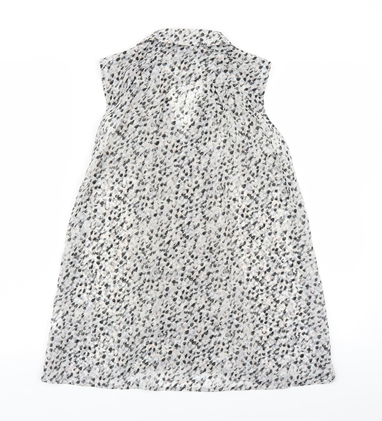 Womens UK Size 8 H&M Grey Basic Button-Up