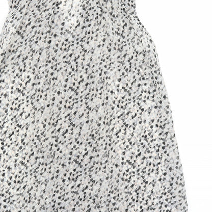 Womens UK Size 8 H&M Grey Basic Button-Up