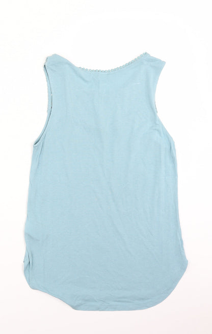 Womens UK Size S H&M Blue Basic Tank
