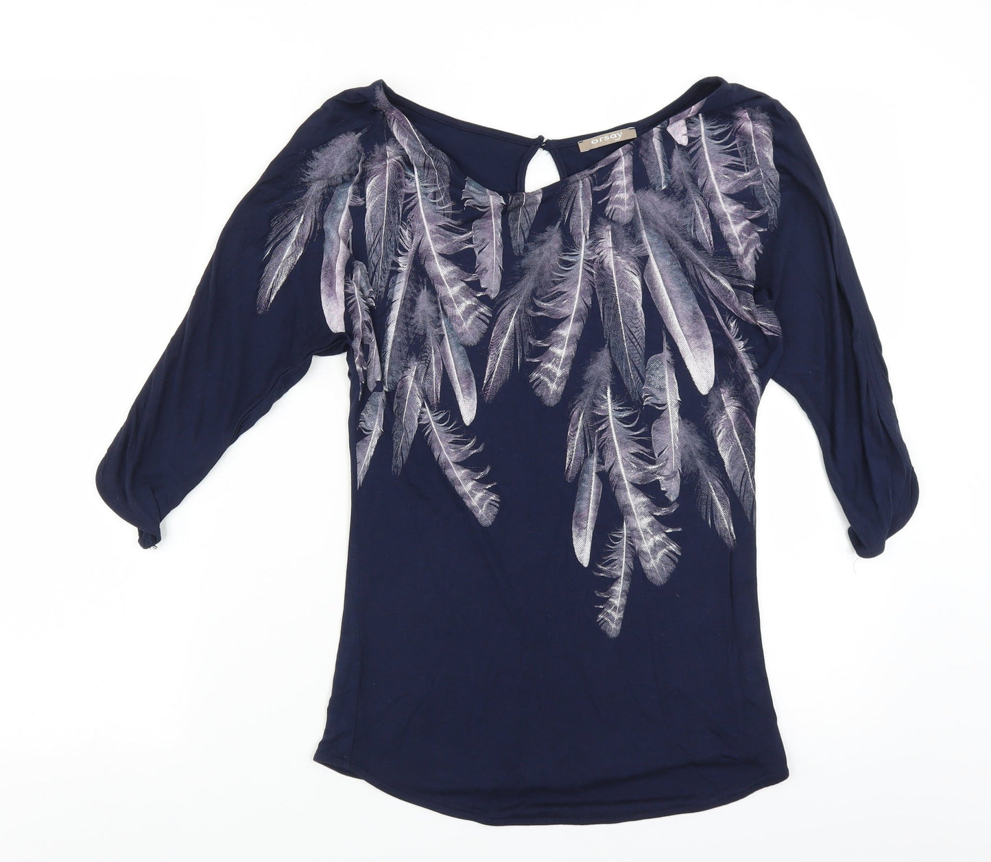 Womens UK Size S ORSAY Blue Basic Blouse