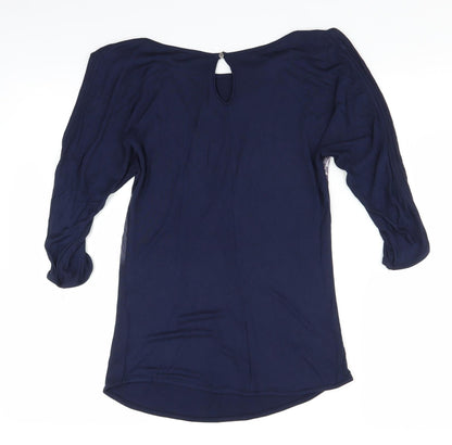 Womens UK Size S ORSAY Blue Basic Blouse