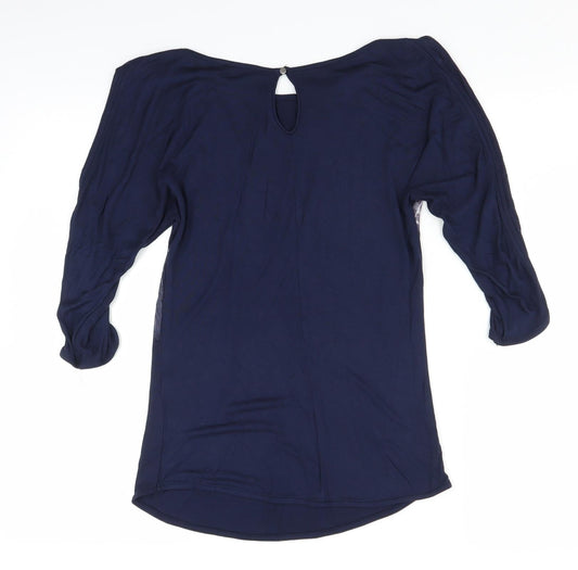Womens UK Size S ORSAY Blue Basic Blouse