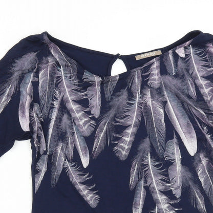 Womens UK Size S ORSAY Blue Basic Blouse