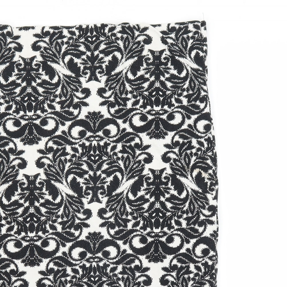 Papaya Womens White Geometric  Straight & Pencil Skirt Size 12