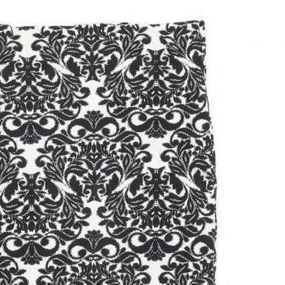 Papaya Womens White Geometric  Straight & Pencil Skirt Size 12