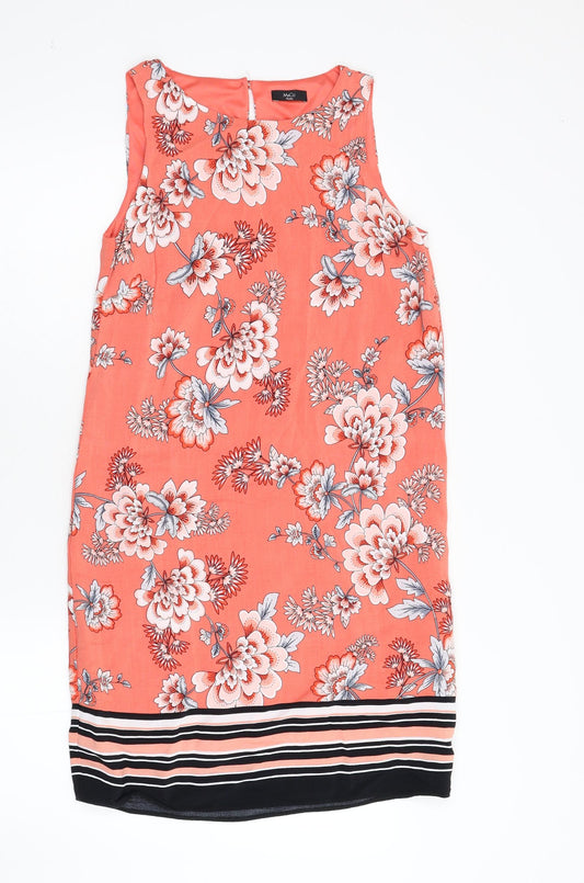 M&Co Womens Pink Floral  Shift  Size 8